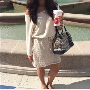 Anthropologie drawstring sweatshirt dress